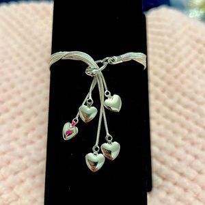 Sterling silver heart bracelet